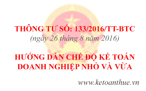 Thông tư 133-2016 - điều 57. tài khoản 511 - doanh thu bán hàng và cung cấp dịch vụ