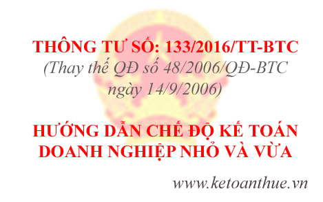 Thông tư 133-2016 - điều 59. nguyên tắc kế toán chi phí