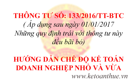 Thông tư 133-2016 - điều 4. áp dụng chuẩn mực kế toán